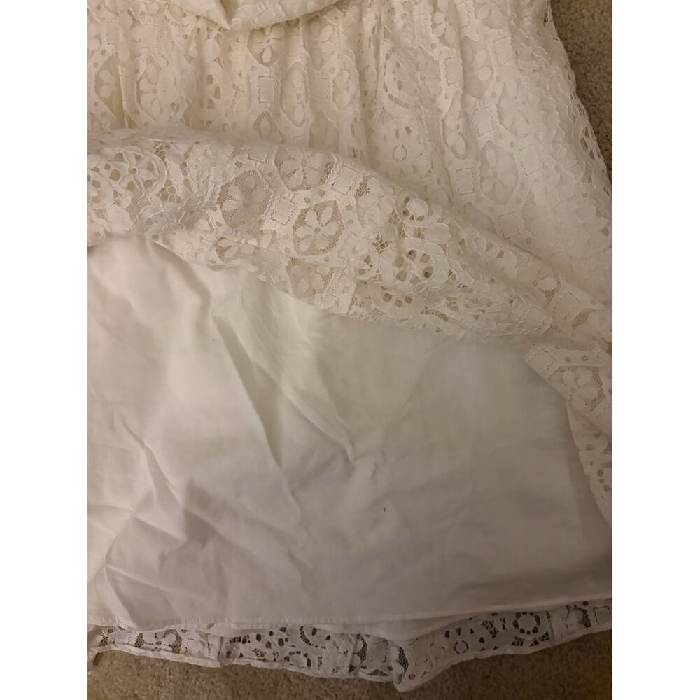 LILLY PULITZER Brett Strapless Lace Dress White Size L Wedding Bridal Pockets - Picture 11 of 14